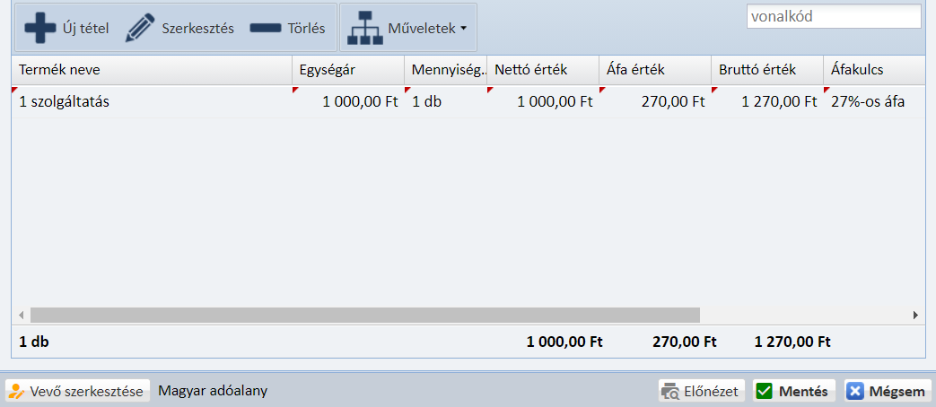 Vevő szerkesztése_számla ablak